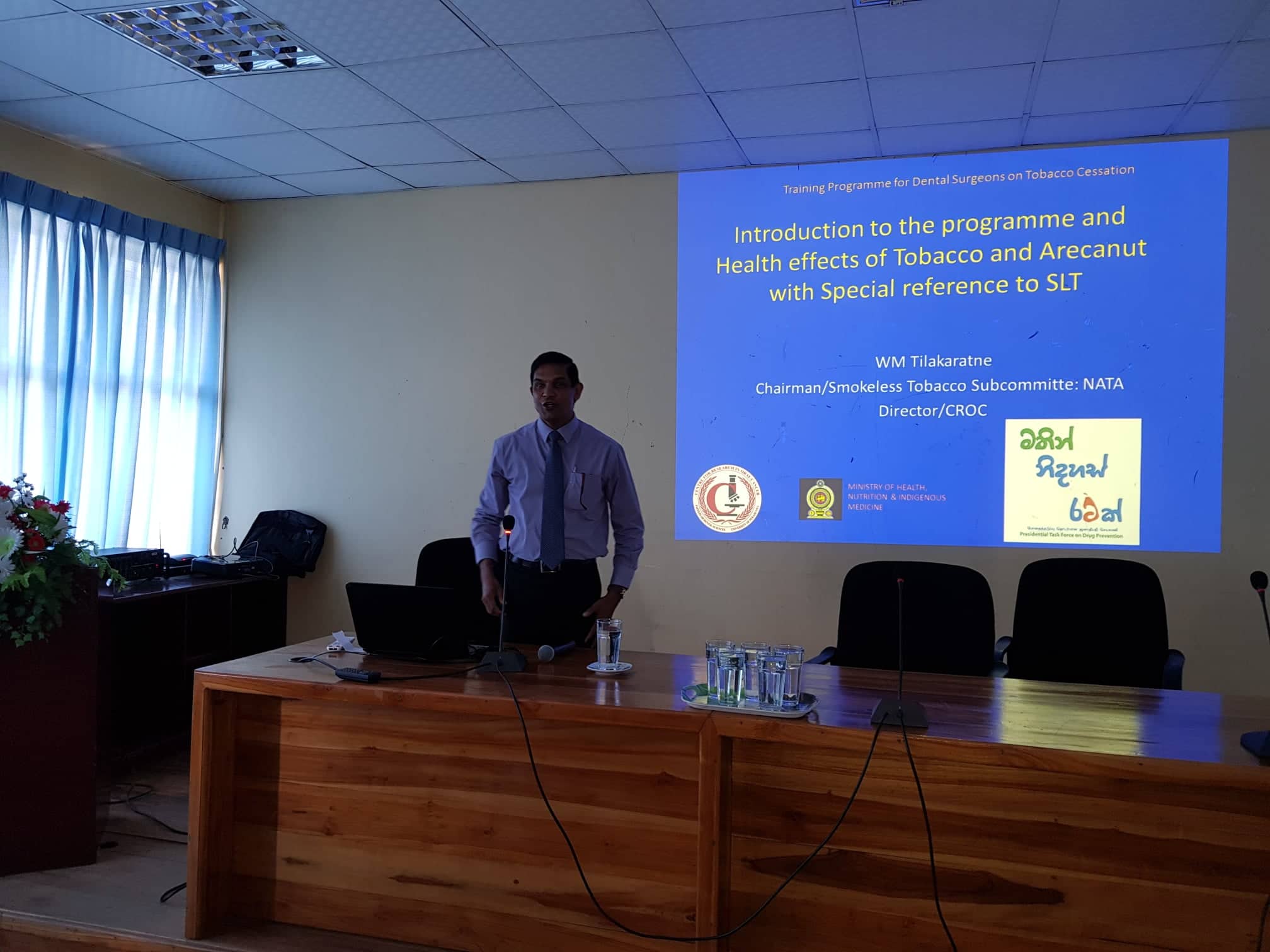 Smokeless tobacco and Areca nut cessation training programme for dental surgeons, Uva Province